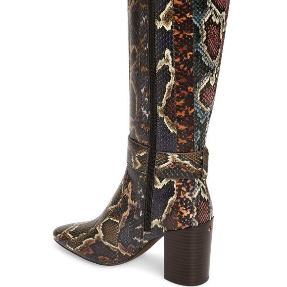 COACH Evelyn Knee High Buckle Boot in Snakeskin - Picture 2 of 2